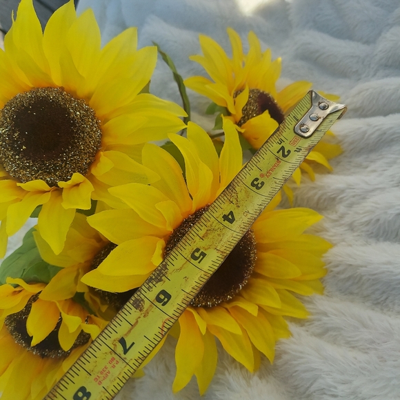 NWT Gorgeous Glittered Sunflower Stems - Picture 7 of 9